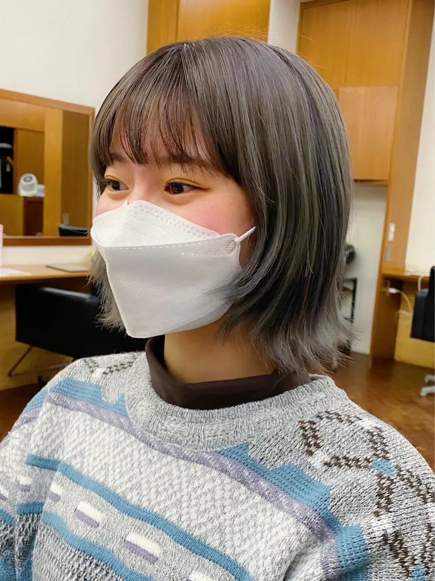 ショート カラー ヘアカラー トリートメント 似合わせレイヤー/ ケアパーマ/高倉のヘアスタイル