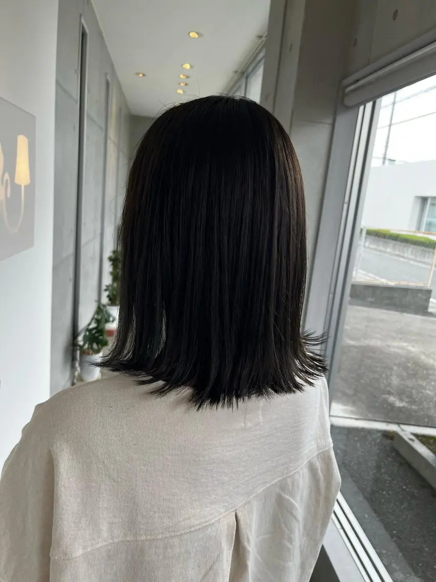 ミディアム 外ハネヘア おせ ちさとのヘアスタイル