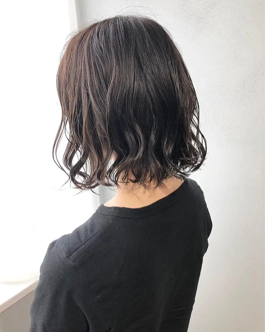 パーマ カット パーマ トリートメント ボブパーマコテ巻き風 パーマNo1深江秀平のヘアスタイル