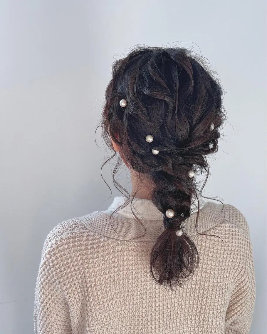 ミディアム ヘアアレンジ ヘアセット 松田 みのりのヘアスタイル