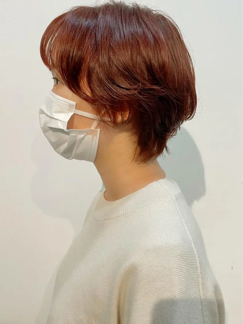 ショート カラー ブリーチ ブリーチなしカラー 井上 葉月のヘアスタイル