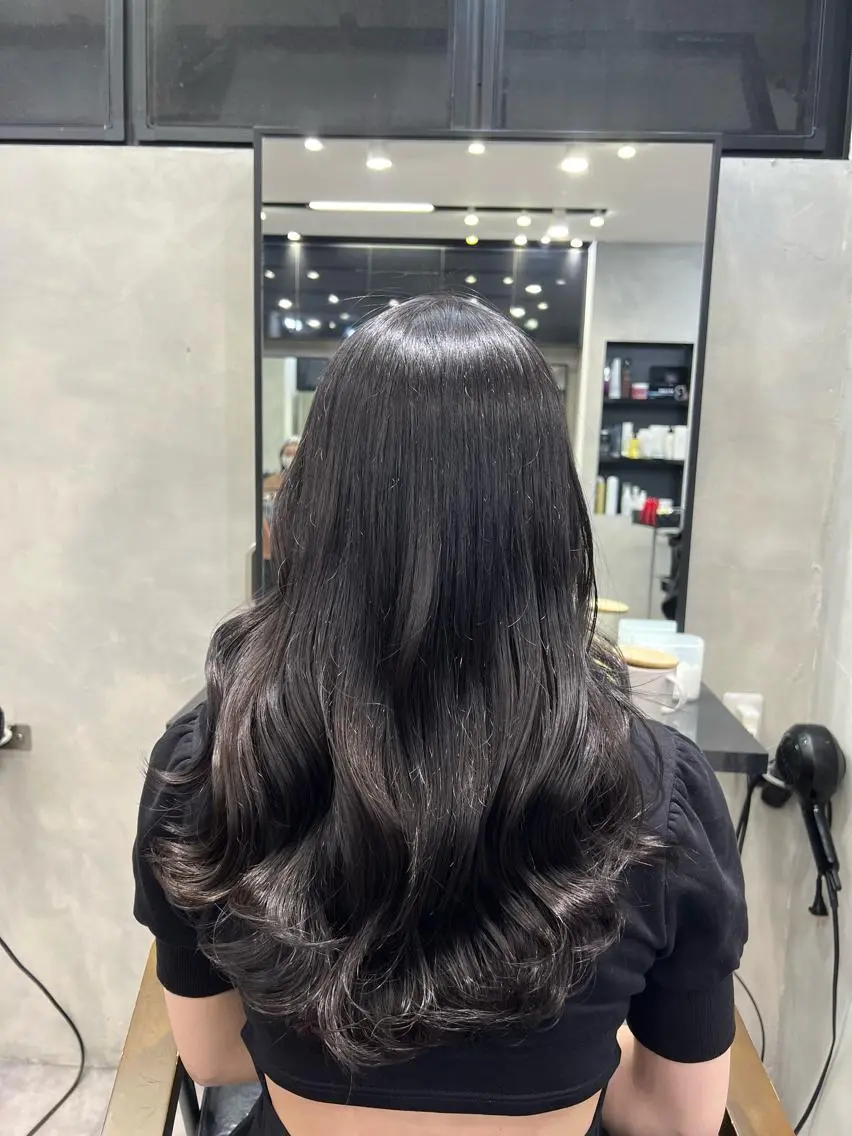 ロング カラー ヘアアレンジ 個室で似合わせ好印象 🧡外山弥千代のヘアスタイル