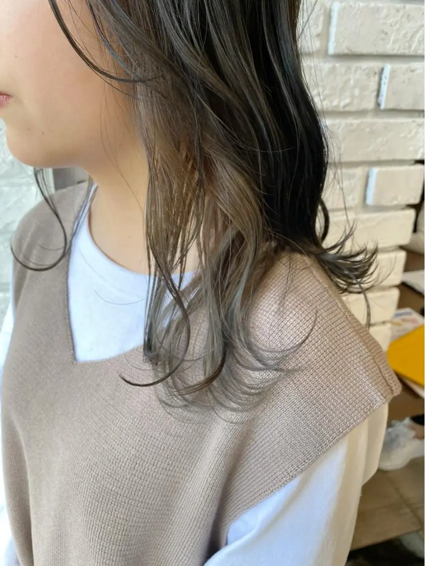 ミディアム カット ヘアカラー トリートメント 日比 貴大/ minim hairのヘアスタイル