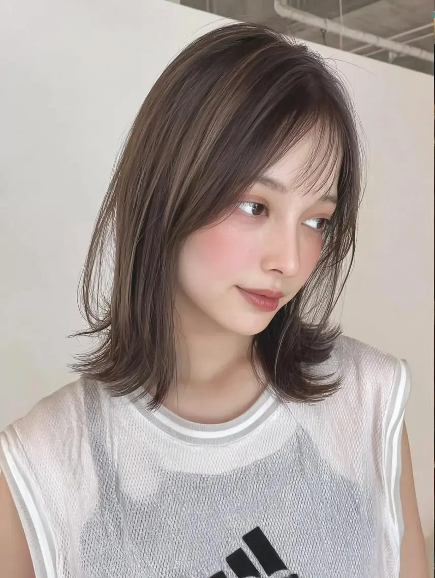 ミディアム カラー ✨エクステ✨本数・ 色合わせ相談可／山口のヘアスタイル