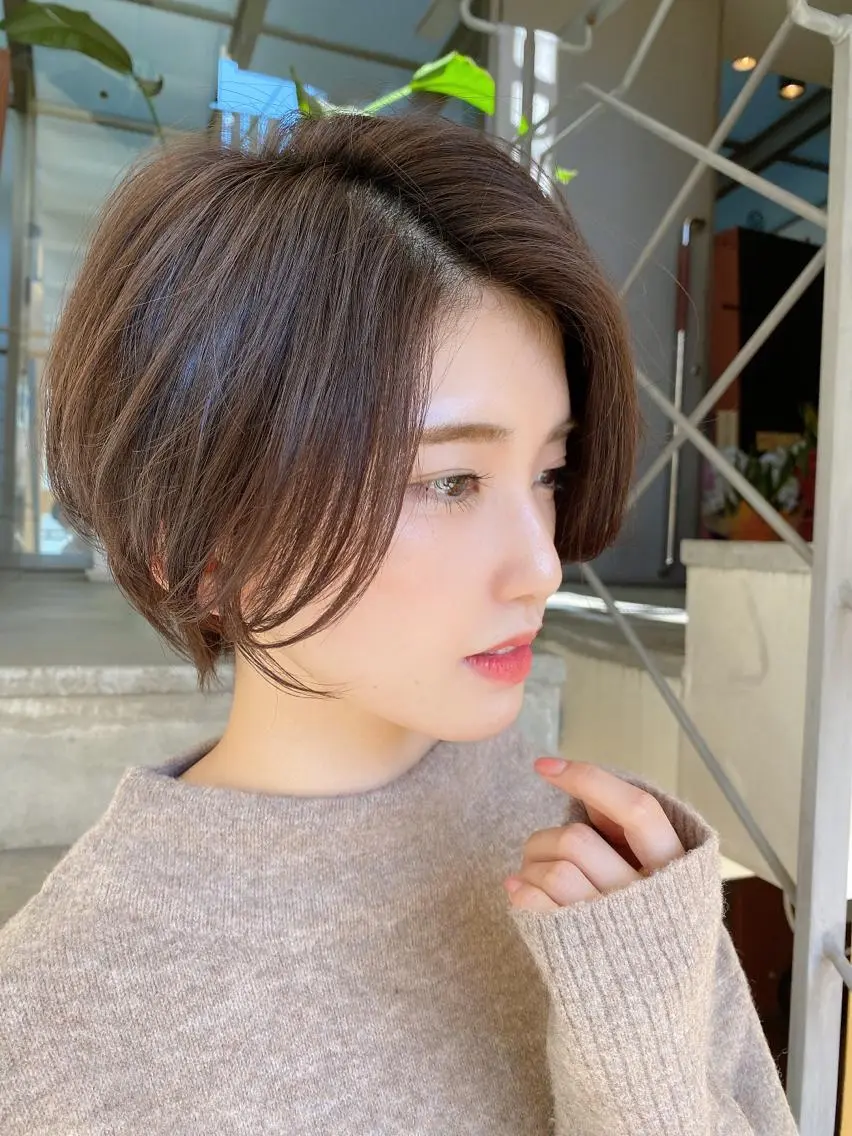 ショート カット ヘアカラー トリートメント 🌟モテ髪ショート 🌟店長 津賀涼のヘアスタイル