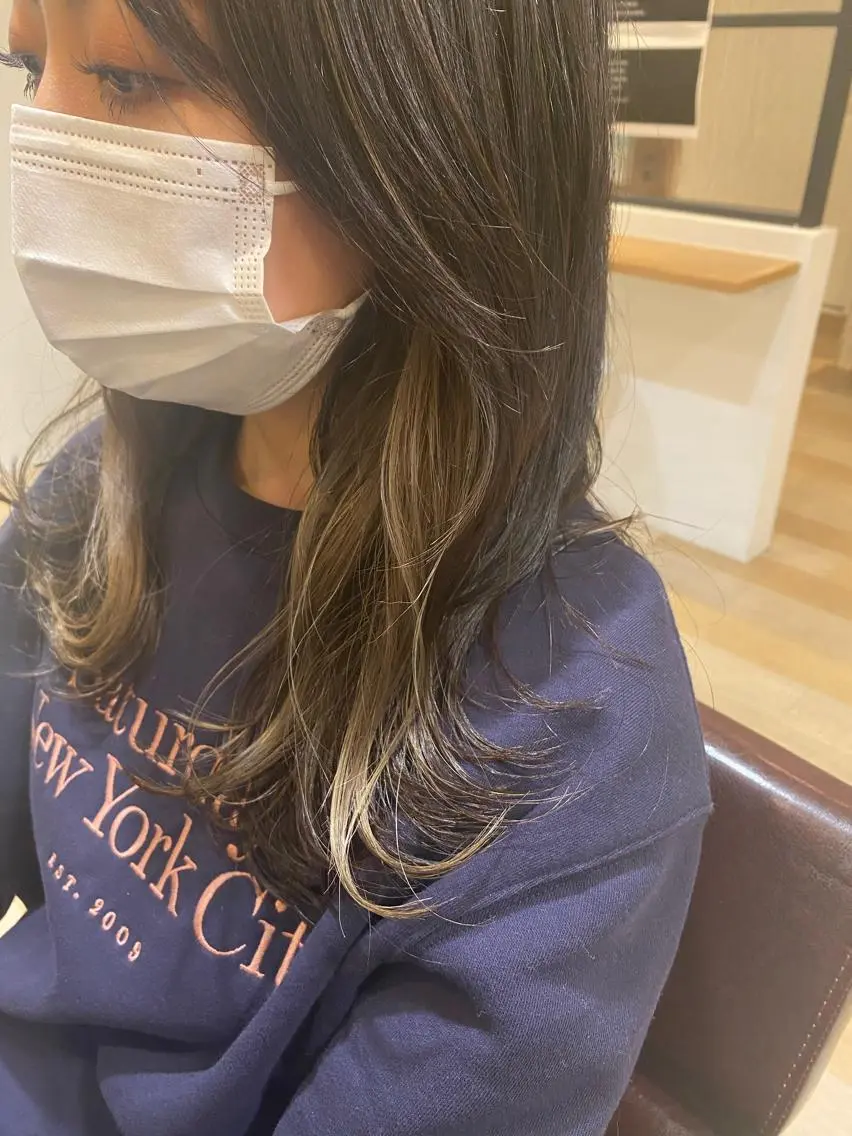 ミディアム カラー 透明感カラー インナーカラー パーソナルカラー lapiax阿部のヘアスタイル