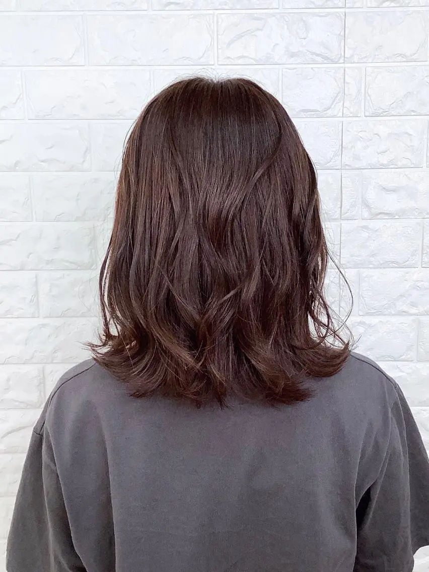 ミディアム カラー 髪質改善縮毛矯正 美容師✂️山崎竜二のヘアスタイル