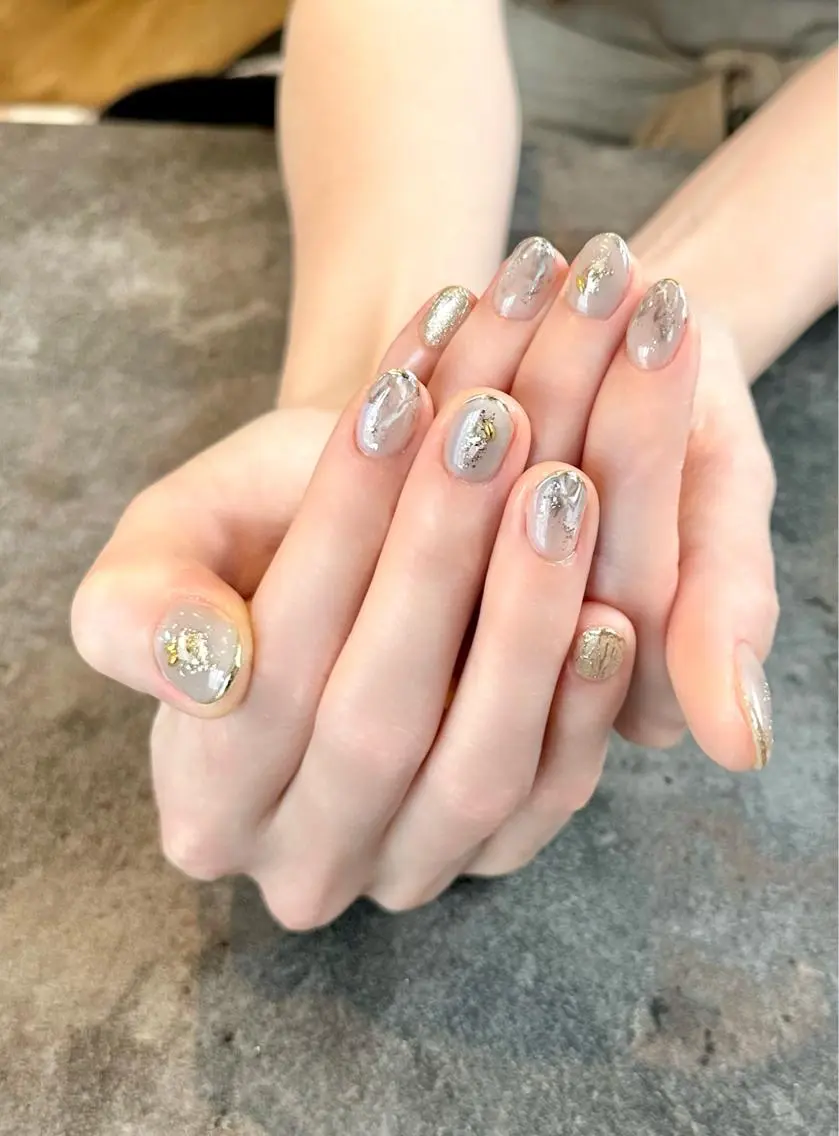 ネイル フラワーネイル フットネイル フレンチネイル ジェルネイル ガラスフレンチ nail salon amanoのネイルデザイン