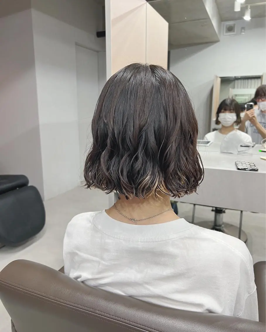 パーマ カット パーマ トリートメント ボブパーマコテ巻き風 パーマNo1深江秀平のヘアスタイル