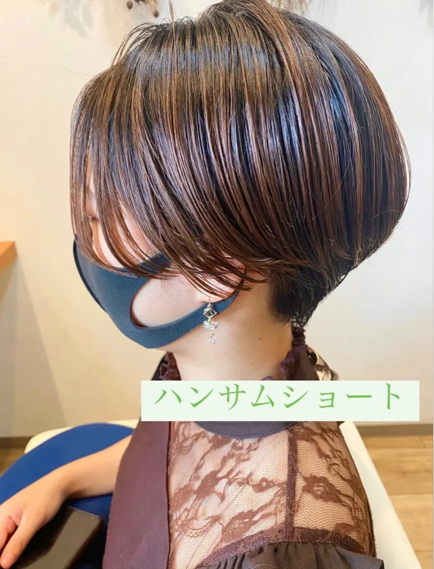 ショート ハンサムショート ショートヘア トレンドパーマ 加藤菜月のヘアスタイル