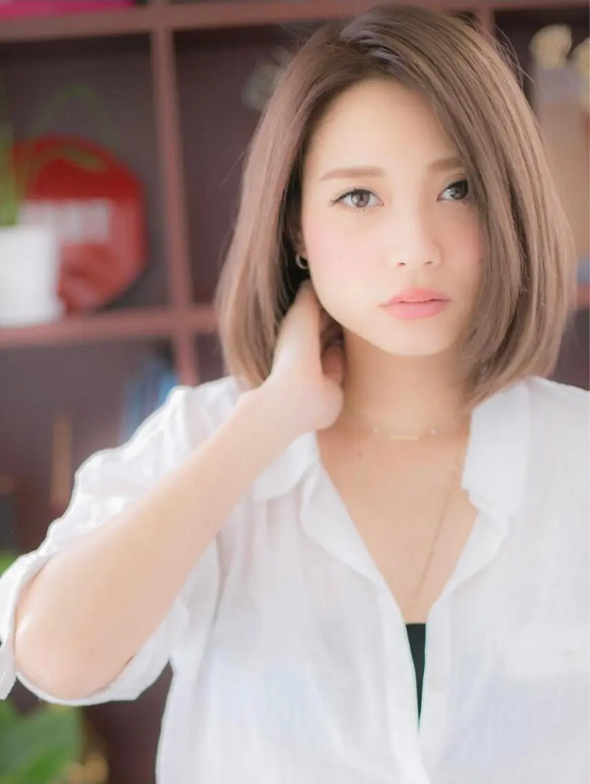 ミディアム カラー カット ヘアカラー トリートメント ヘッドスパ 🍀鶴貝 幸哉🍀のヘアスタイル