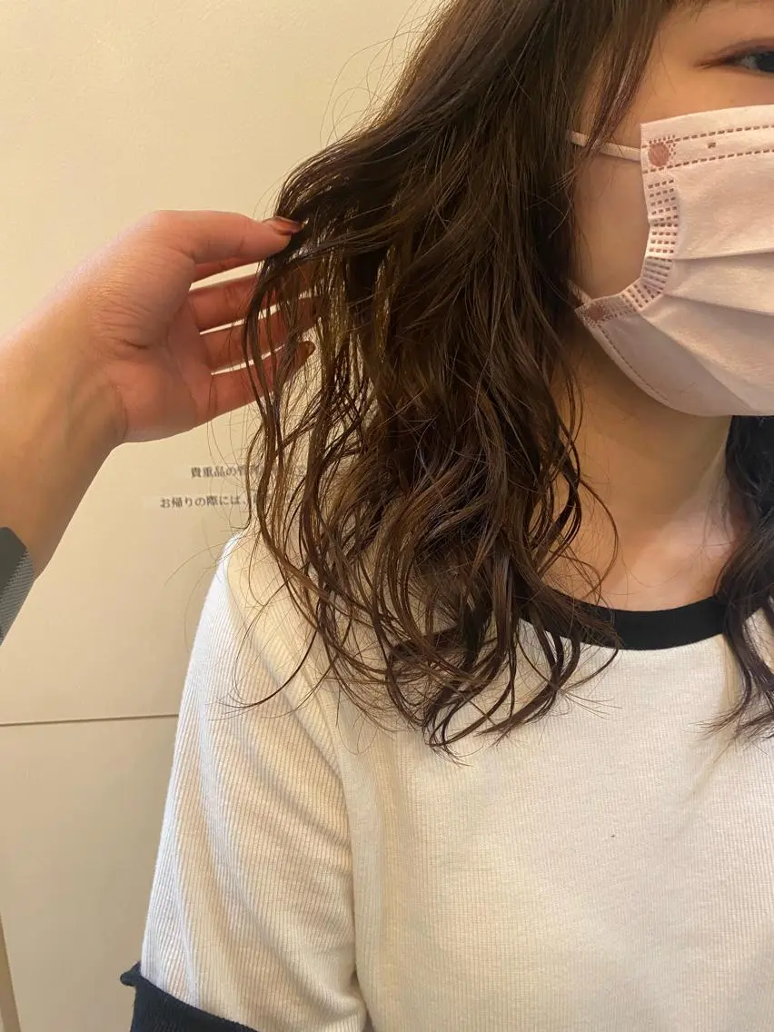 ロング パーマ デジタルパーマ 透明感カラー/ レイヤーkotonoのヘアスタイル