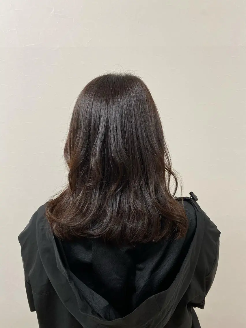 セミロング カラー インナーカラー オレンジ KAITOH ATSUSHIのヘアスタイル