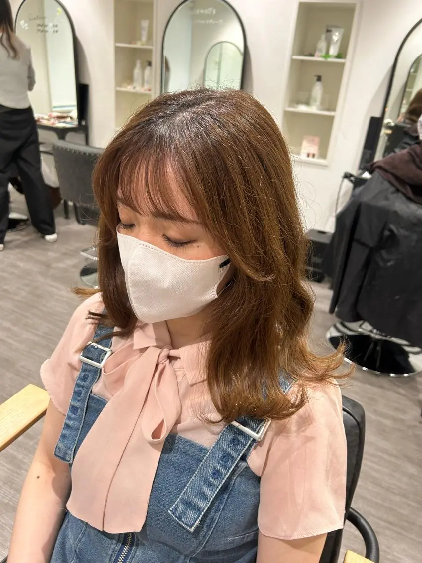 ミディアム 顔周りカット 片平 帆香のヘアスタイル