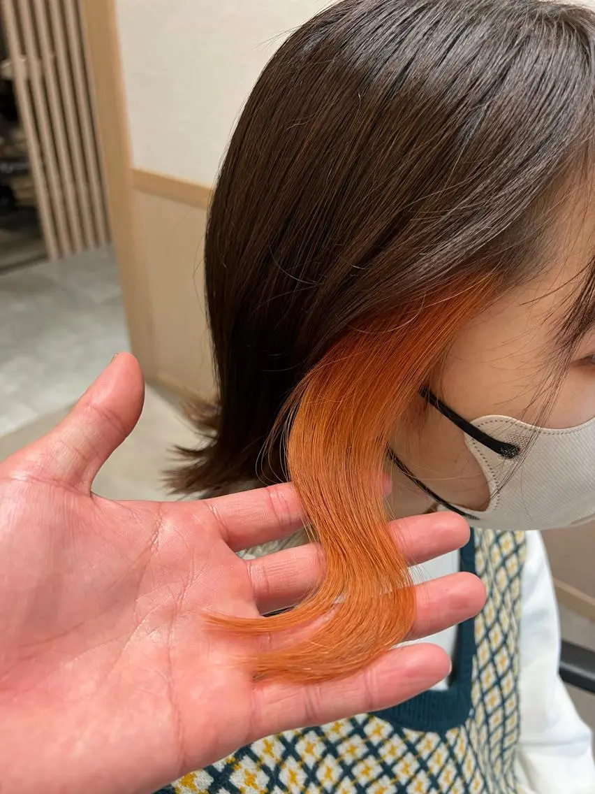 ショート カラー イヤリングカラー 艶カラー/髪質改善/ 西 大喜(ひろき)のヘアスタイル