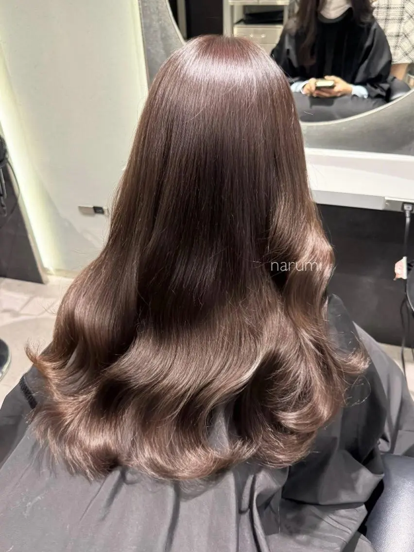 カラー セミロング カット ヘアカラー トリートメント 盛れ🎀韓国ヘア 美艶🇰🇷なるみのヘアスタイル