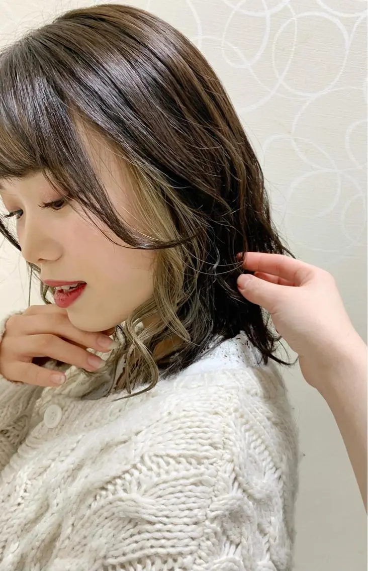 ミディアム カット ヘアカラー トリートメント マルナ本店 ペコのヘアスタイル