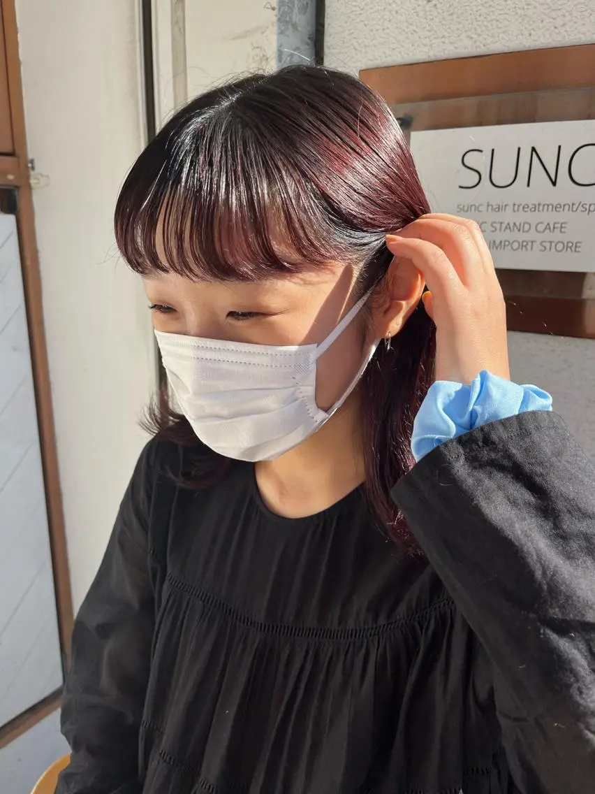 ミディアム カラー カット ヘアカラー トリートメント 🌼sunc HINAMI🌼のヘアスタイル