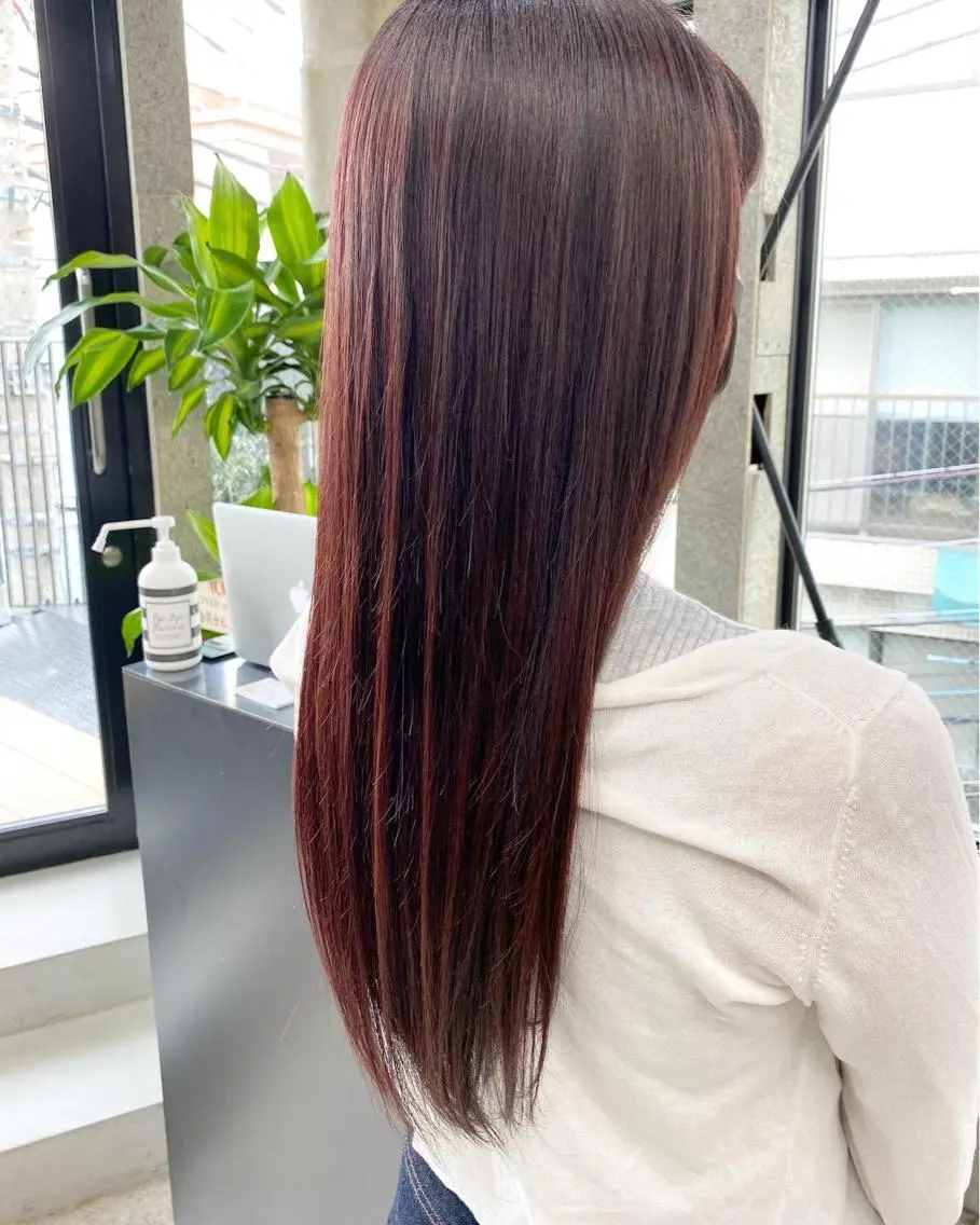 ロング カラー パーマ 髪質改善 縮毛矯正 トリートメント OVER→三軒茶屋 /縮毛矯正・髪質改善のヘアスタイル