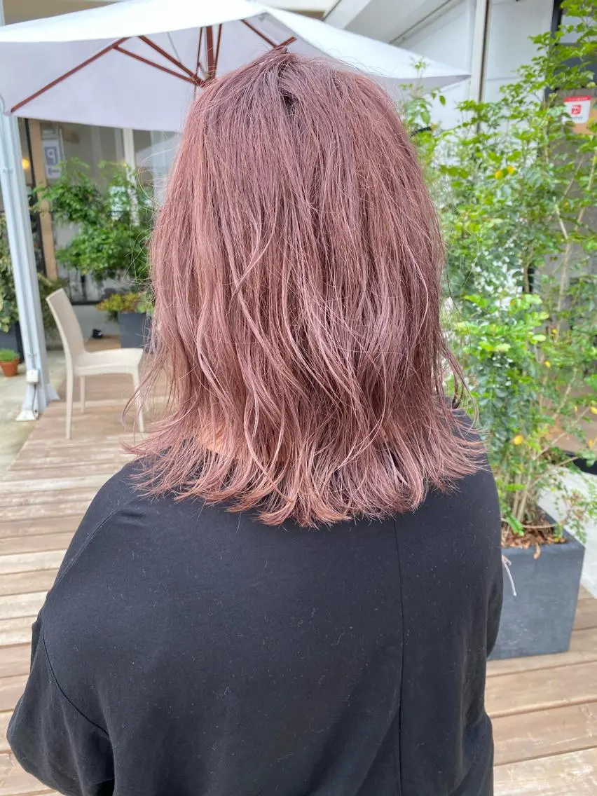 セミロング カラー 鍵谷 公宏のヘアスタイル