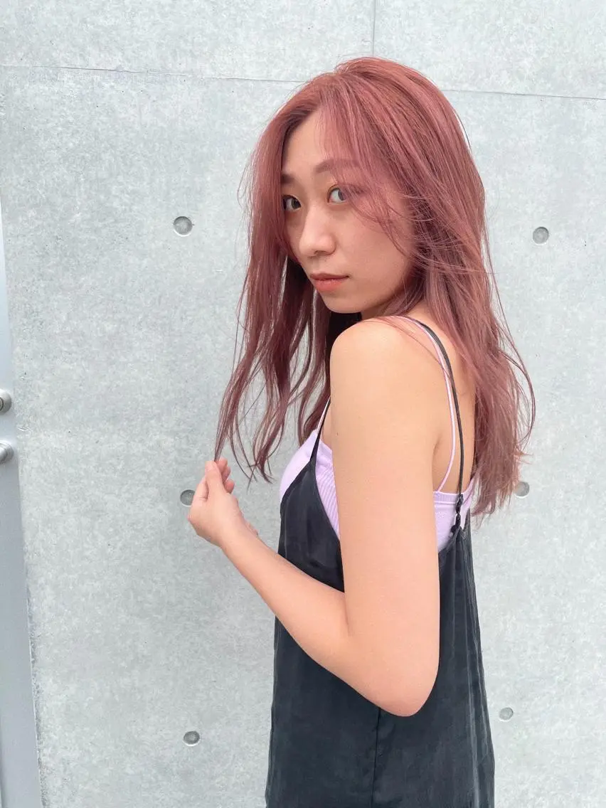 セミロング カラー ピンクカラー カット ヘアカラー トリートメント ヘアセット センスをお届けします 大谷将生infpのヘアスタイル