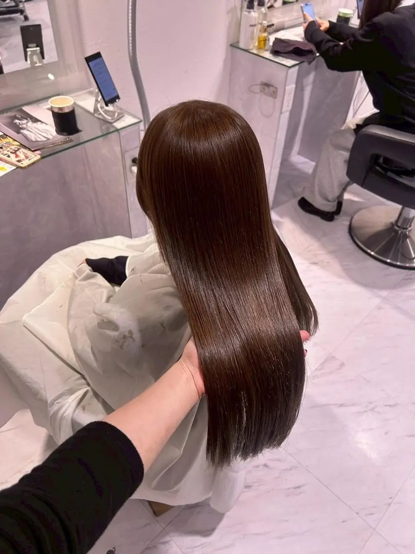 カラー ヘアカラー トリートメント ヘッドスパ ヘアセット 秋っぽ🤎こっくり ブラウンベージュのヘアスタイル
