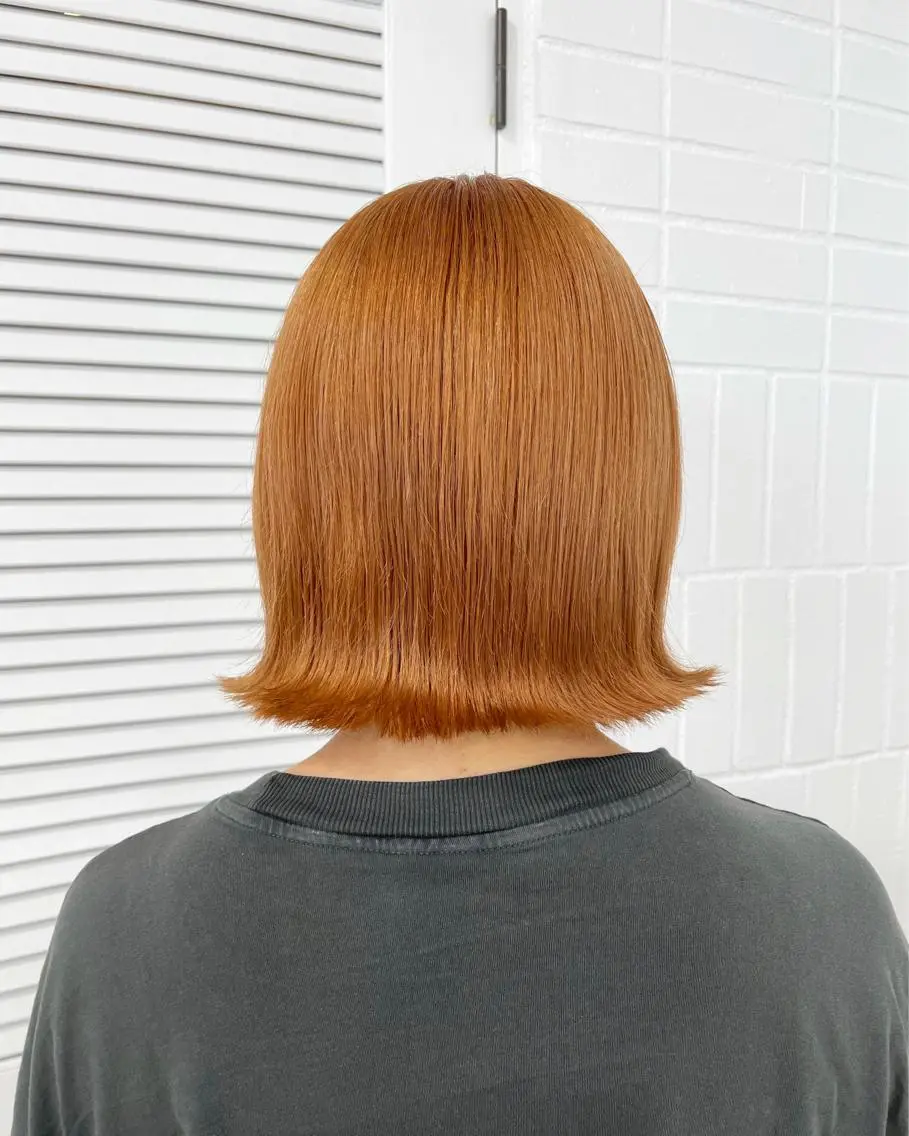 ショート カラー ヘアアレンジ ベージュカラー オレンジ オレンジベージュ ボブ×柔らかいカラー 🌷misaki𓍼のヘアスタイル