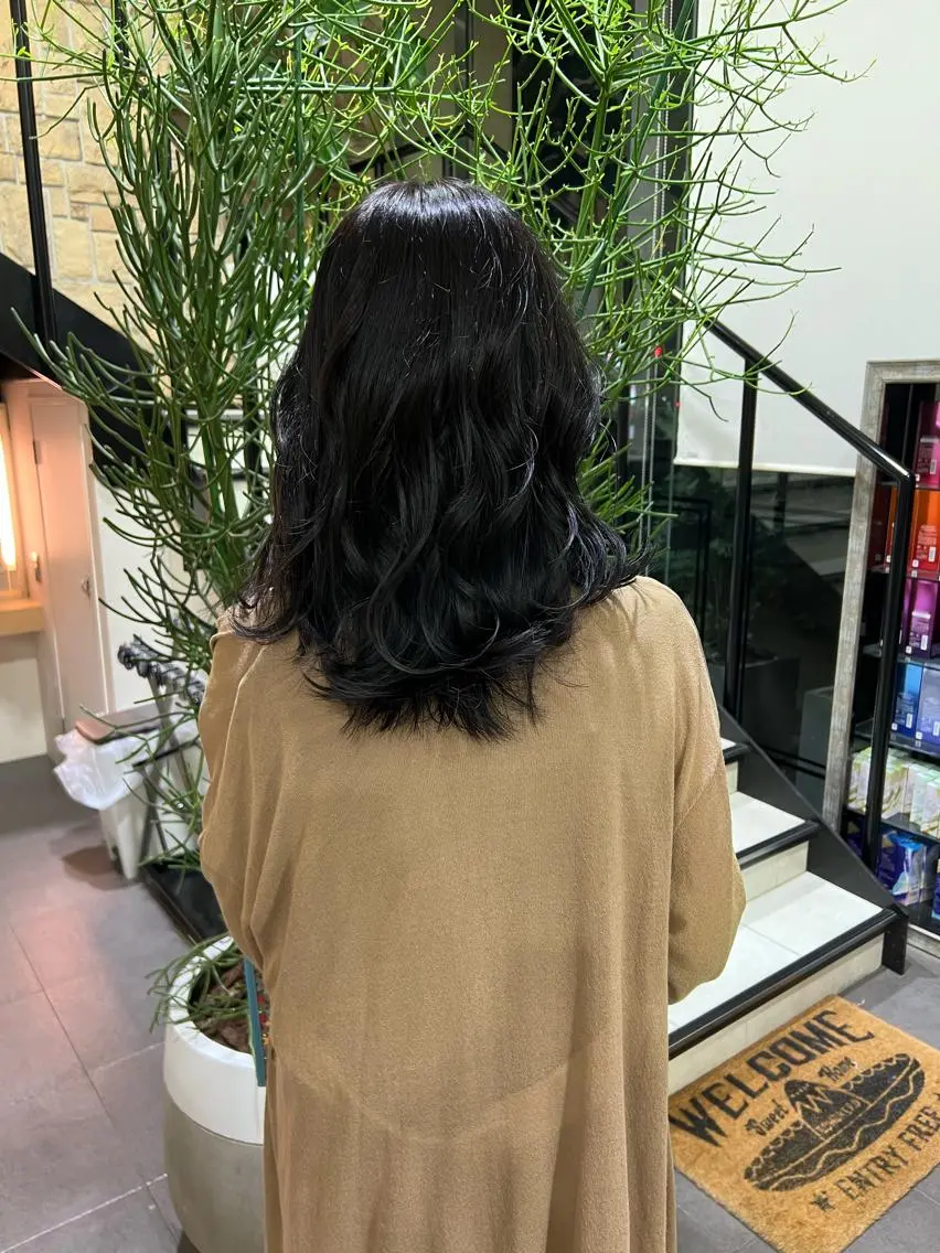 ロング カラー 黒髪 グレージュ カット ヘアカラー トリートメント メンズカット松戸/韓 国/メンズパーマ航太のヘアスタイル