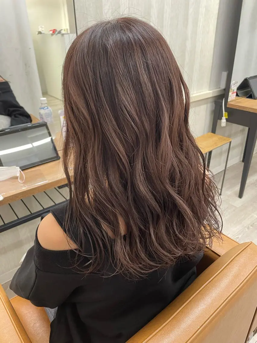 セミロング カラー 💫大宮美容師💫 azusaのヘアスタイル