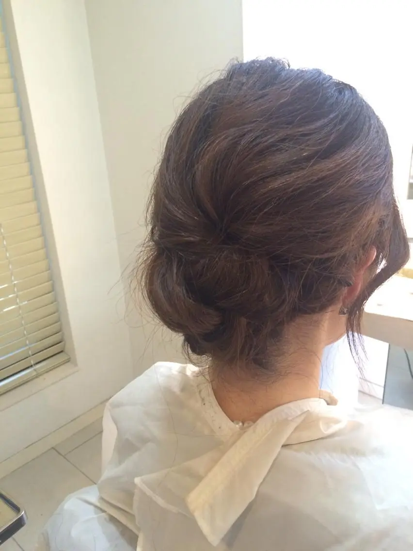 ミディアム セミロング ヘアアレンジ 結婚式・ブライダル 似合わせ/代表 髪質改善/山田将大のヘアスタイル