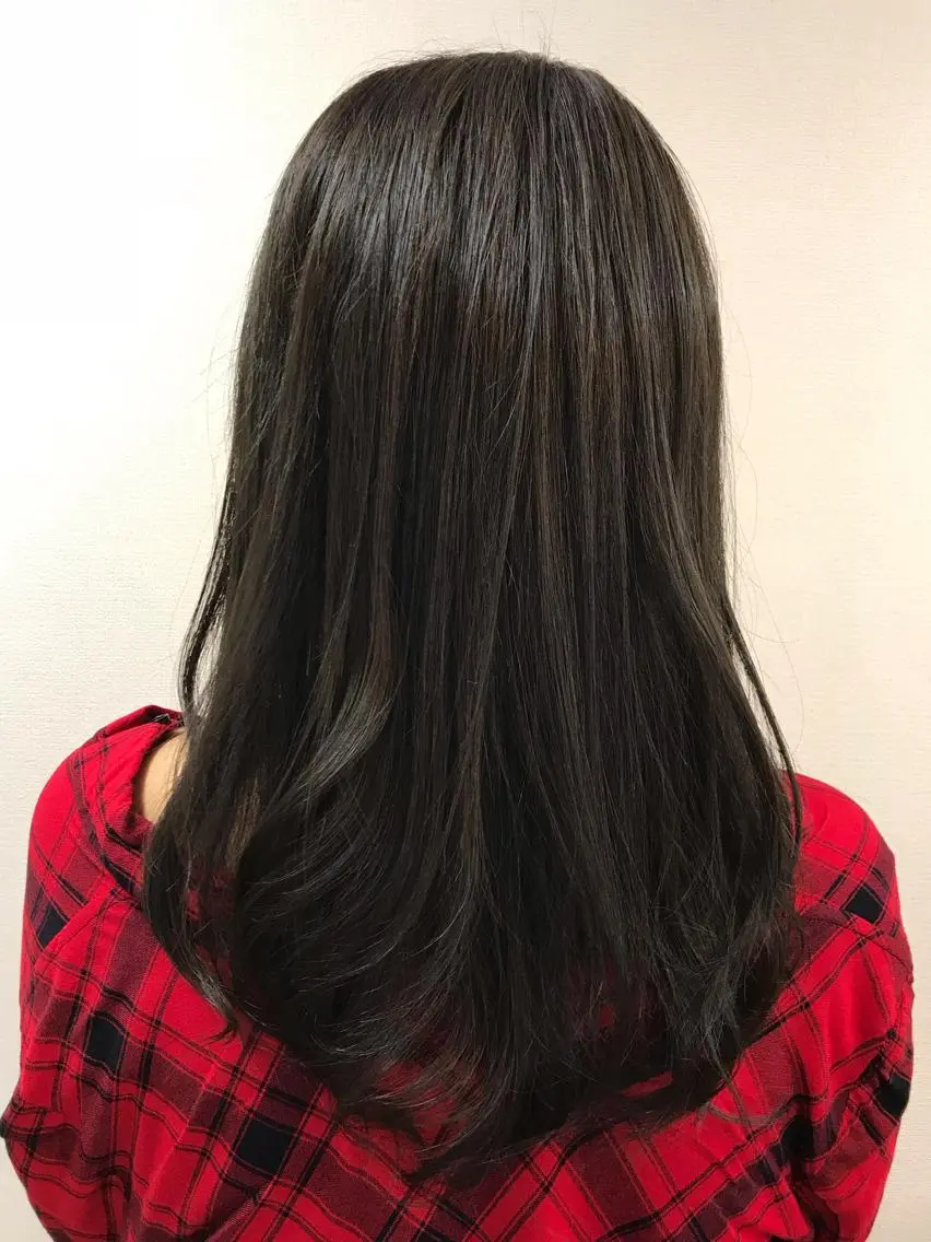 ロング カラー カット ヘアカラー トリートメント 吉森 満俊のヘアスタイル