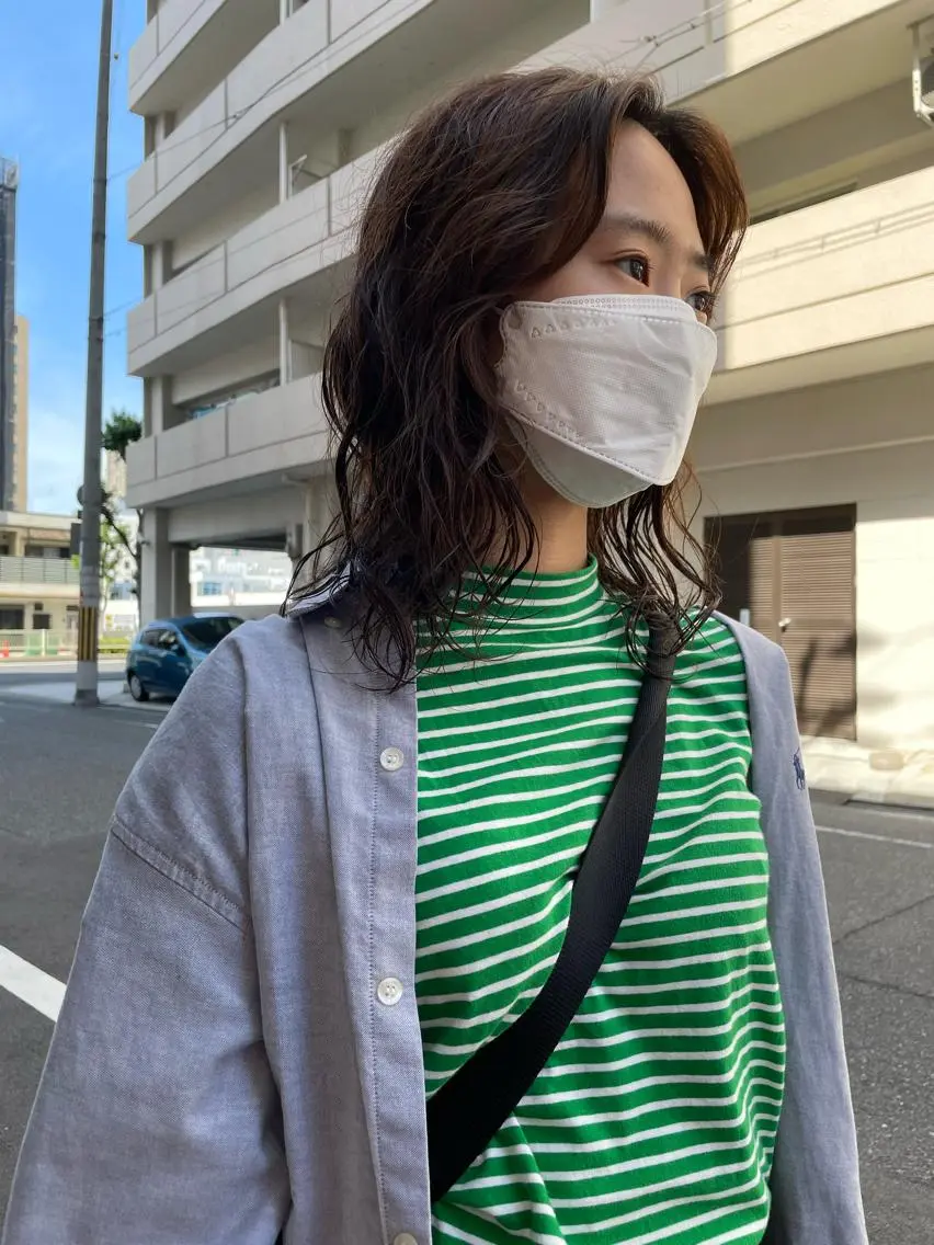 ミディアム パーマ やまさきえりこ ニュアンスパーマのヘアスタイル