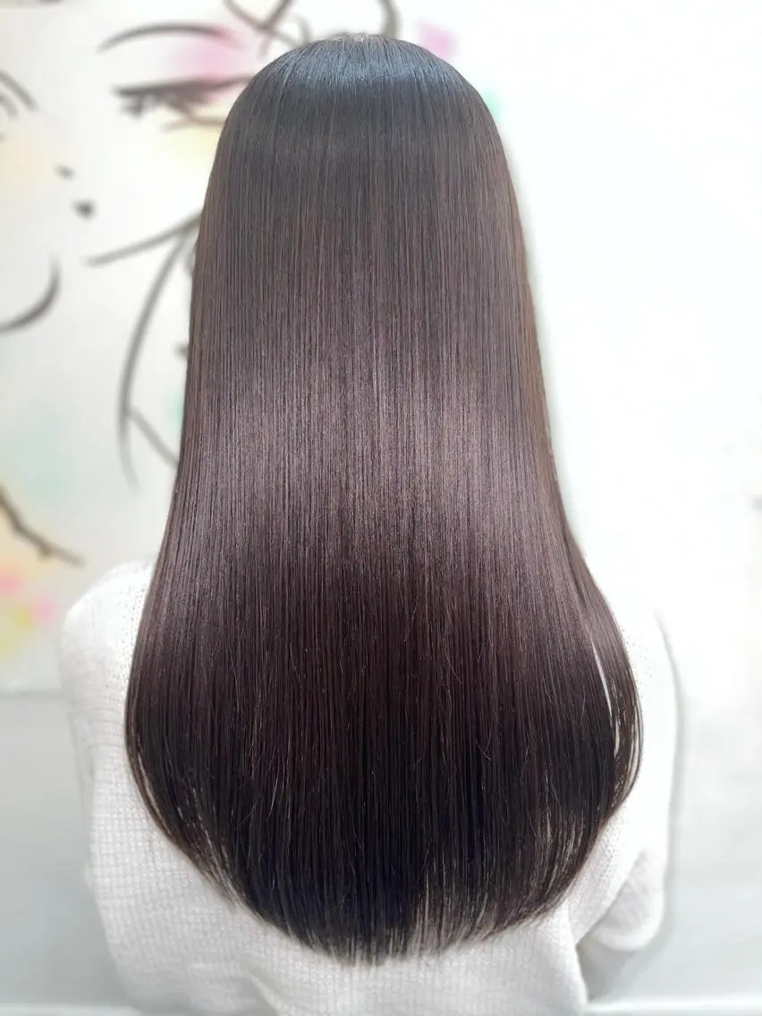 ロング パーマ 髪質改善 縮毛矯正 髪質改善/縮毛矯正 /レイヤーカット岡部のヘアスタイル