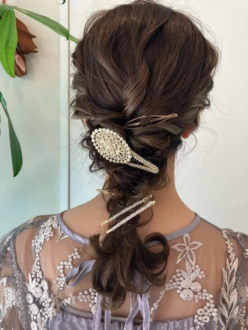 ヘアアレンジ 結婚式・ブライダル Hair&Make Nahoのマツエク・マツパデザイン
