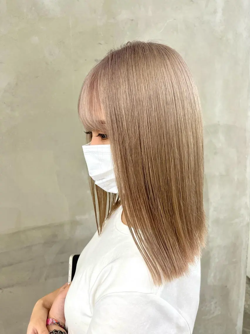 カラー ヘアカラー パーマ 縮毛矯正 トリートメント ヘッドスパ レン🎨ハイトーン× エクステ🎨渋谷のヘアスタイル