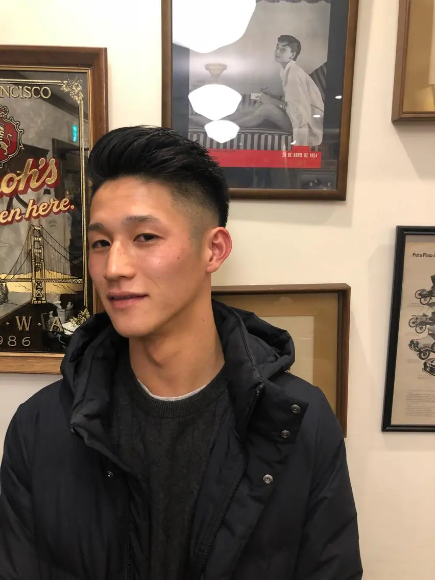 ショート パーマ メンズ 木村 りきのヘアスタイル