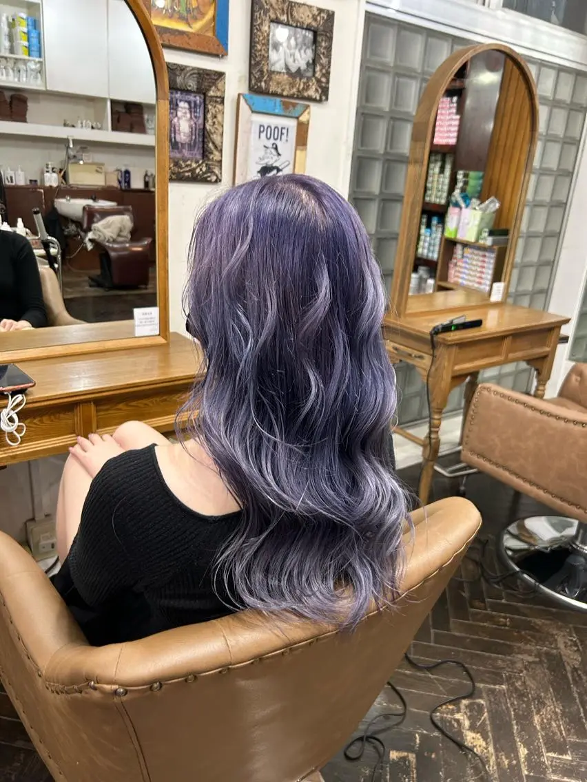 カラー ラベンダーカラー レディースショート カットモデル募集🌟のヘアスタイル