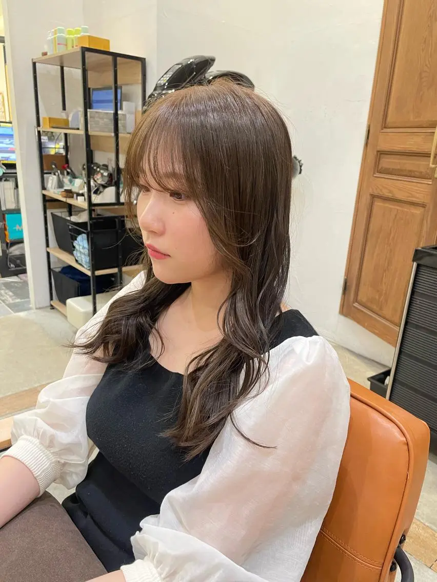 カラー ブリーチ 透明感カラー ブリーチなしカラー 🍒ばばみさき/ マンツーマン施術🍒のヘアスタイル