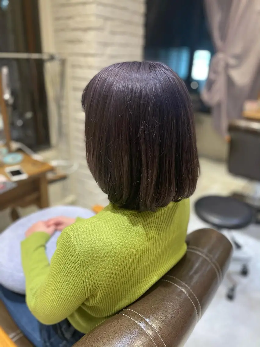 カラー アッシュ ブリーチ ラベンダーカラー ラベンダーアッシュ 佐川 友里のヘアスタイル