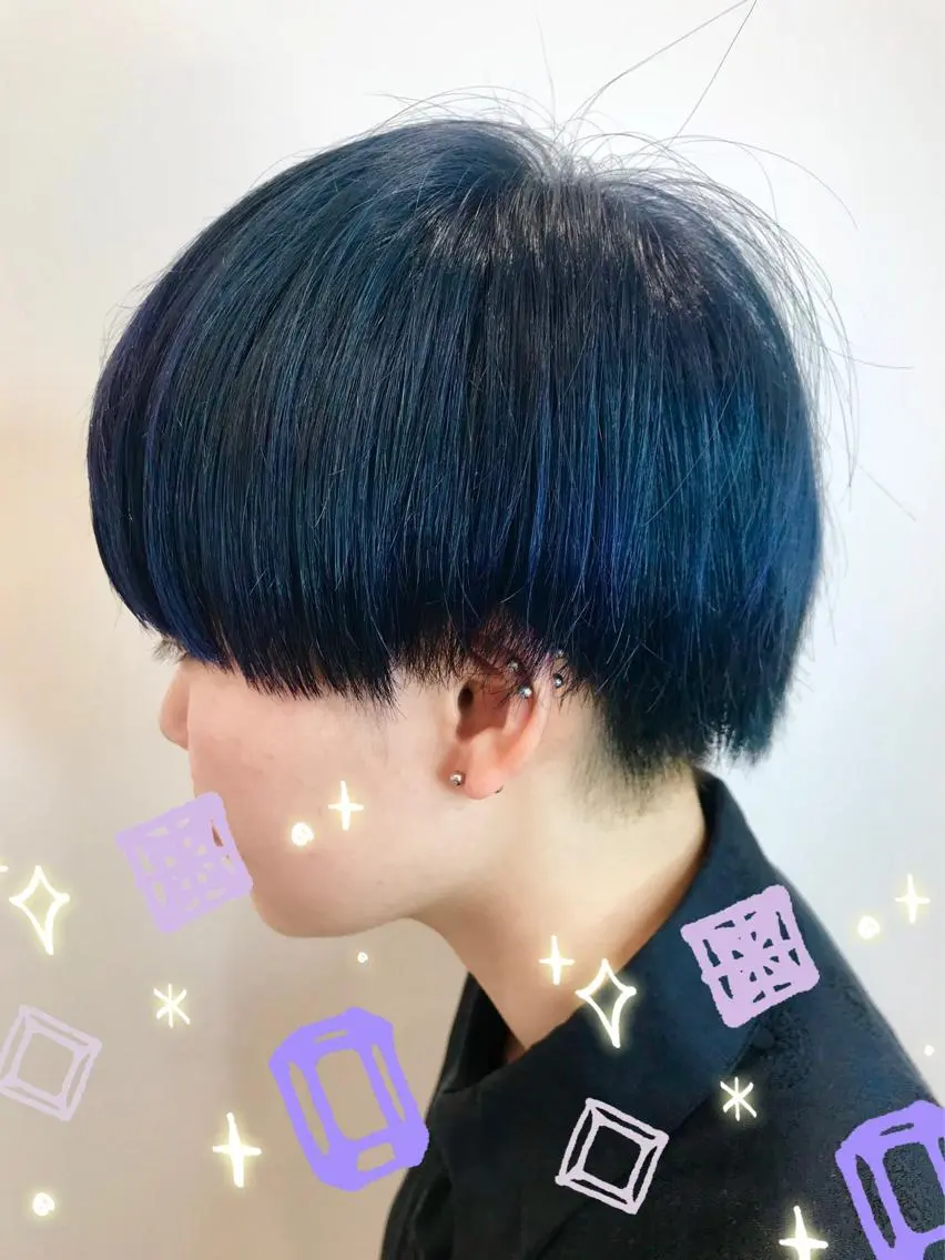 カラー ネイビーカラー 新宿駅近♡個室 ♡関口三都季🌜のヘアスタイル