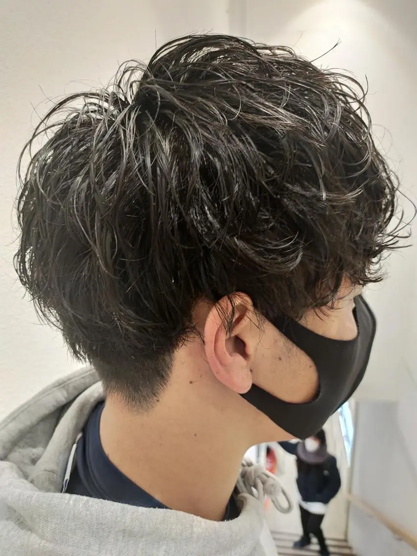 ショート パーマ メンズ Ash 店長 木村 和人のヘアスタイル