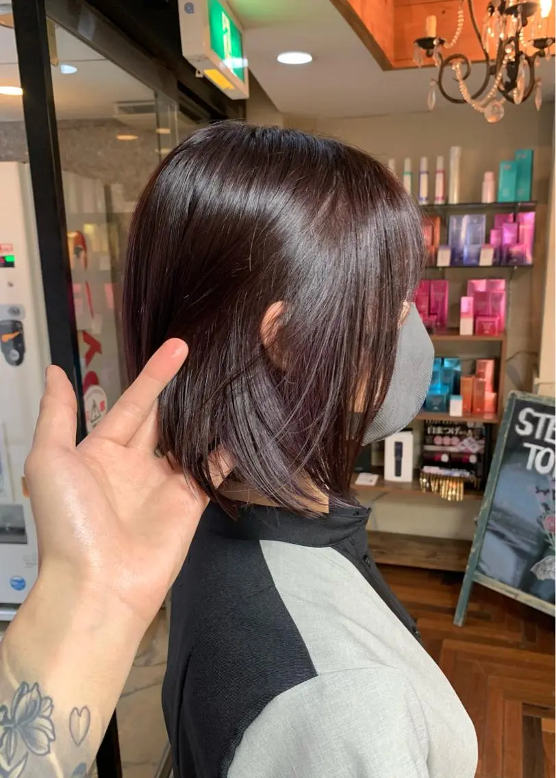 ショート カラー ベージュカラー ラベンダーカラー ラベンダーベージュ 矢野 晃平のヘアスタイル