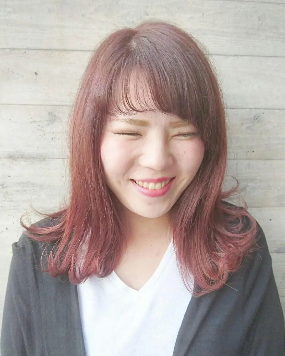 セミロング ヘアアレンジ 高岡 杏実のヘアスタイル
