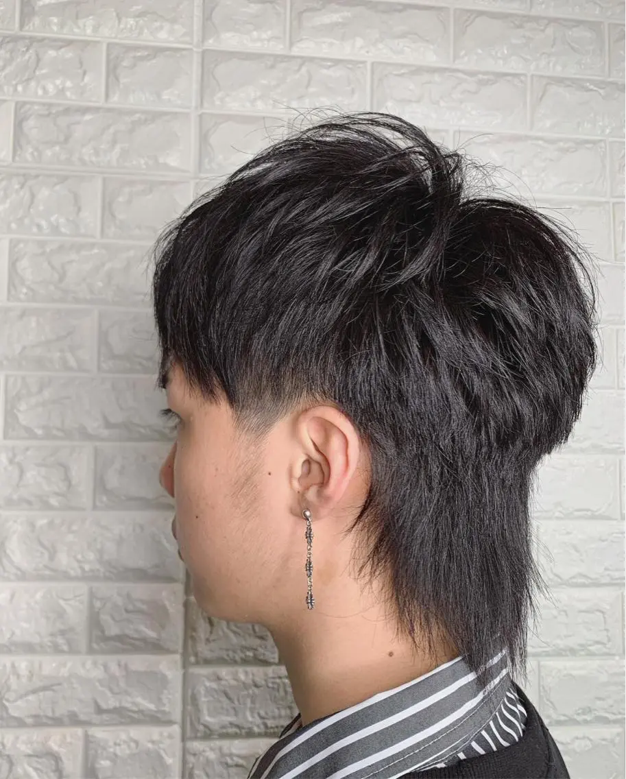 ミディアム メンズ マッシュウルフ マッシュ メンズウルフカット ウルフカット カット トリートメント ヘッドスパ ヘアセット Lee東三国 店長 谷辻誠志のヘアスタイル