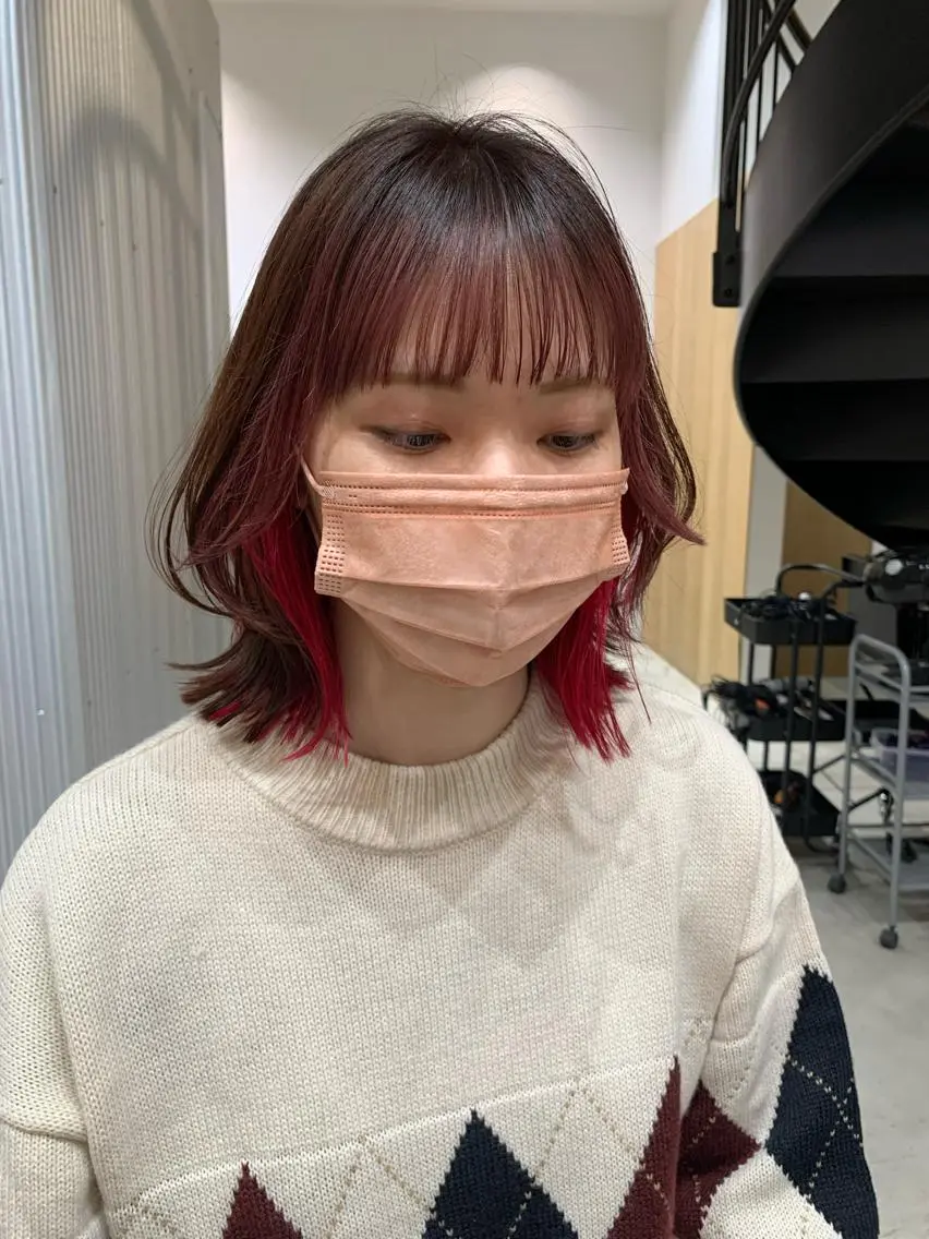ショート カラー ヘアアレンジ ブリーチ ヘアカラー トリートメント yuka .のヘアスタイル