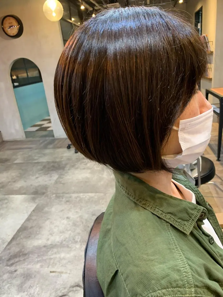 ショート カラー ショートボブ ボブ ショートヘア 河田 寧生のヘアスタイル