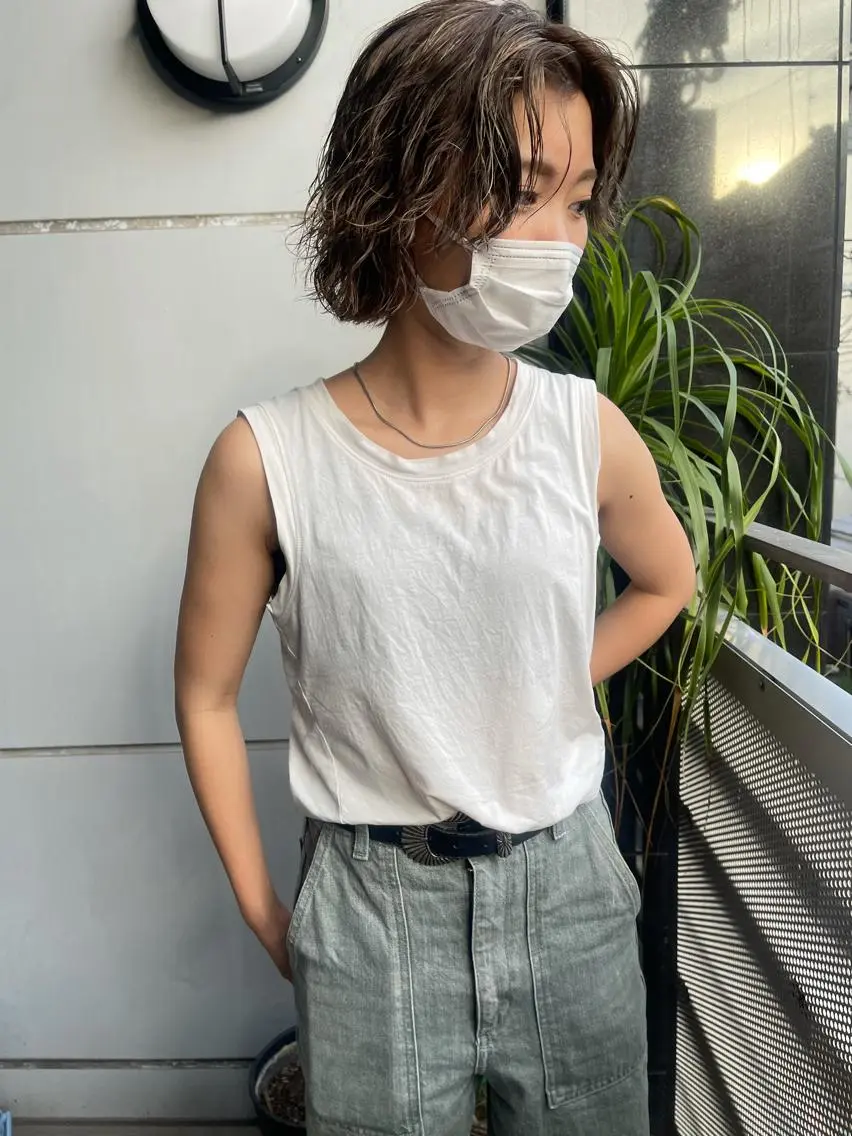 ショート カラー ハイライトカラー ハイライト カット パーマ トリートメント 丁寧なカウンセリング 🌿KENTA🌿のヘアスタイル