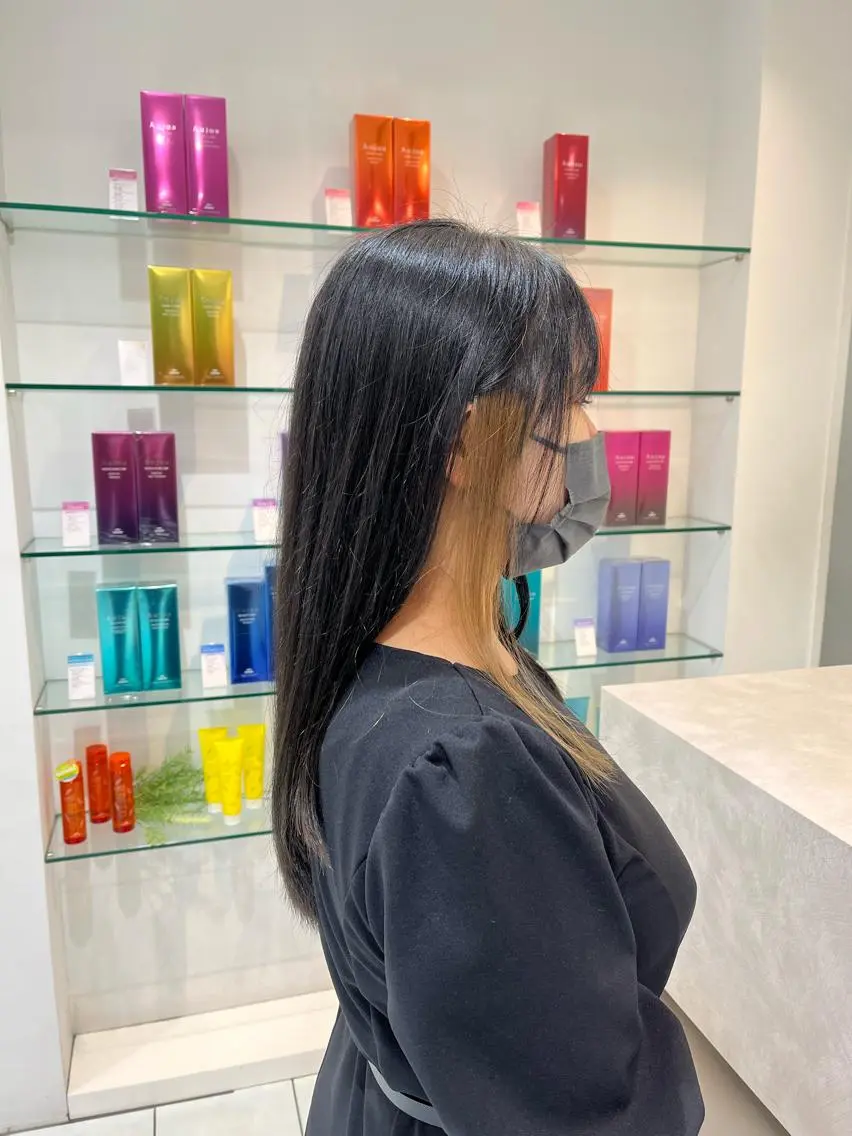 ロング カラー 磯山 直貴のヘアスタイル