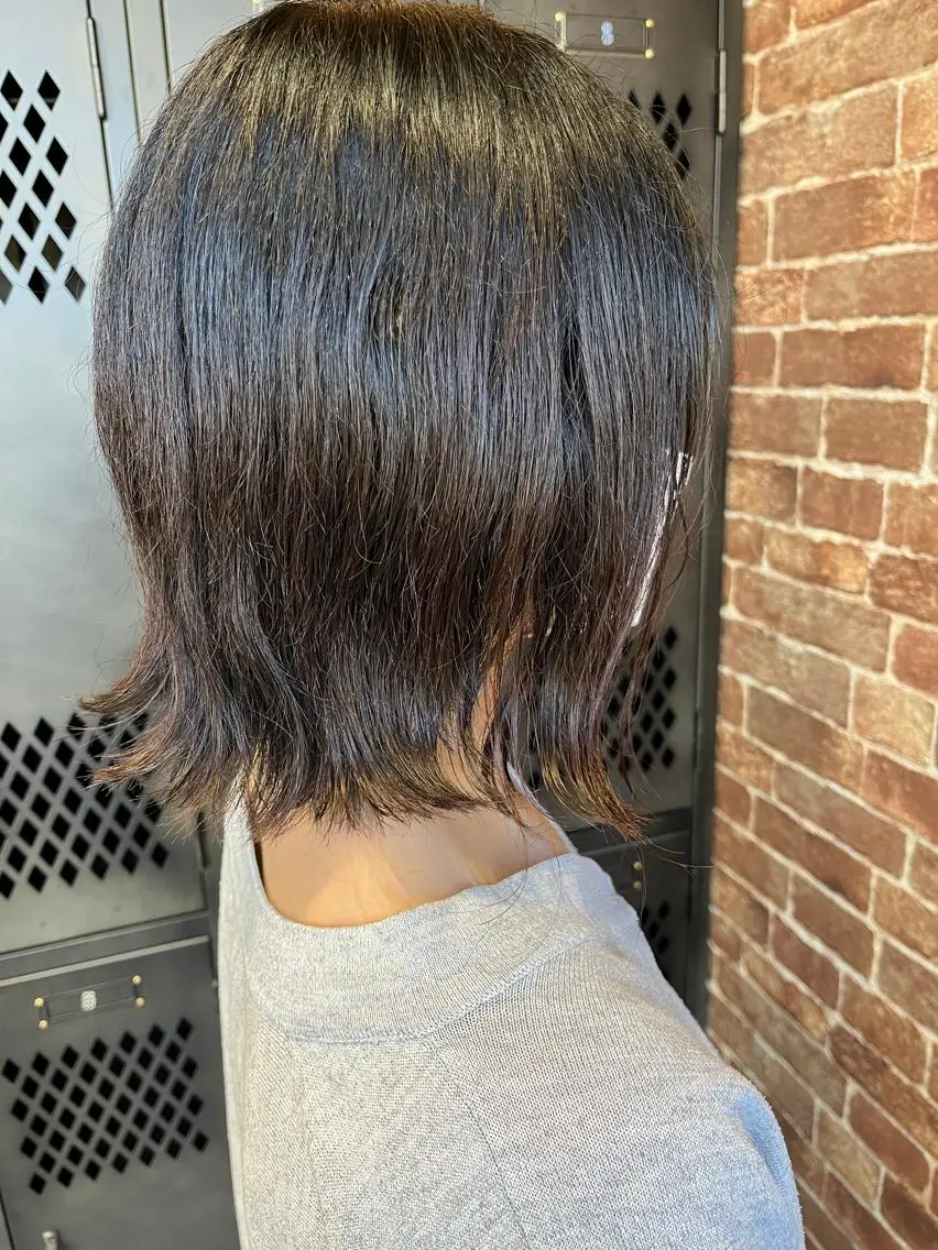 ショート カラー パーマ ヘアアレンジ メンズ キッズ ネイル マツエク・マツパ アイブロウ メンズハイライト メンズパーマ ブラウンカラー ケアカラー 透明感カラー 久木原 ゆりのヘアスタイル