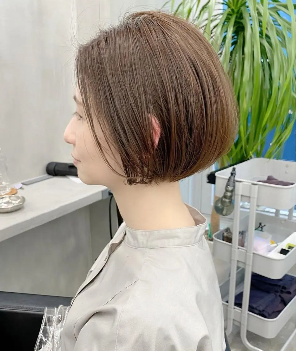 ショート カラー ショートヘア カット ヘアカラー トリートメント 👑ボブはお任せ ミヤノ👑のヘアスタイル